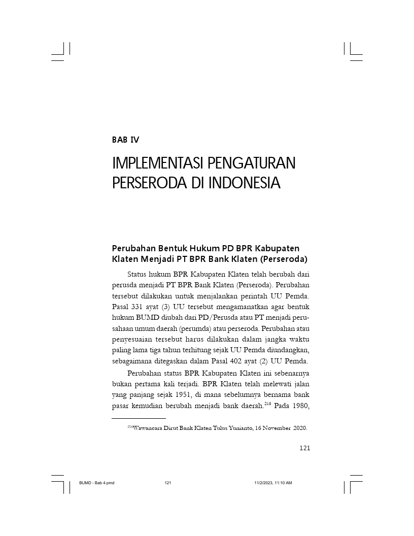 Eksistensi Perseroda sebagai BUMD yang Berorientasi Profit